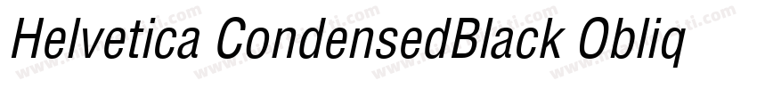Helvetica CondensedBlack Oblique字体转换
